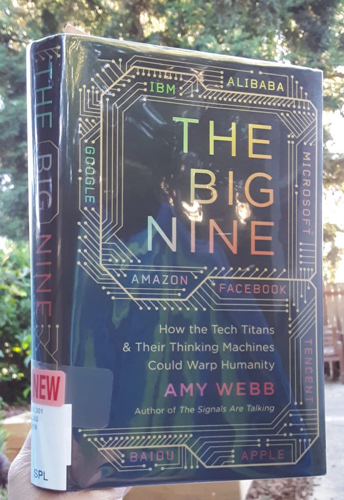 cover of the book "The Big Nine," taken outside