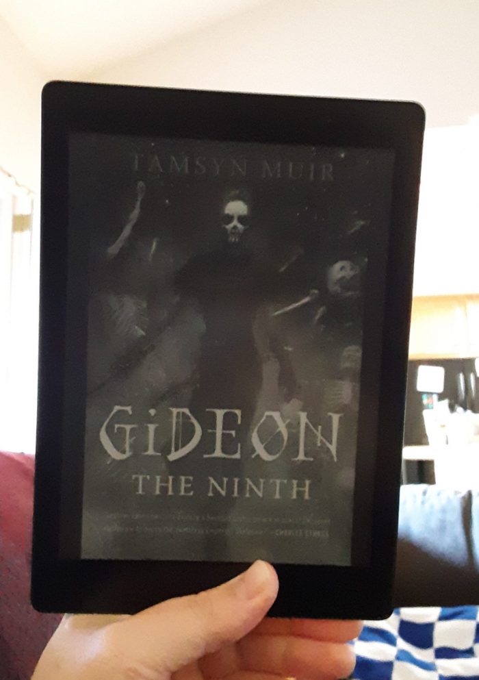 book cover of Gideon the Ninth as seen on the Kobo ereader