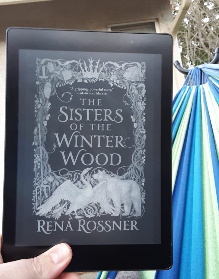 Sisters of the Winter Wood book cover on the Kobo ereader