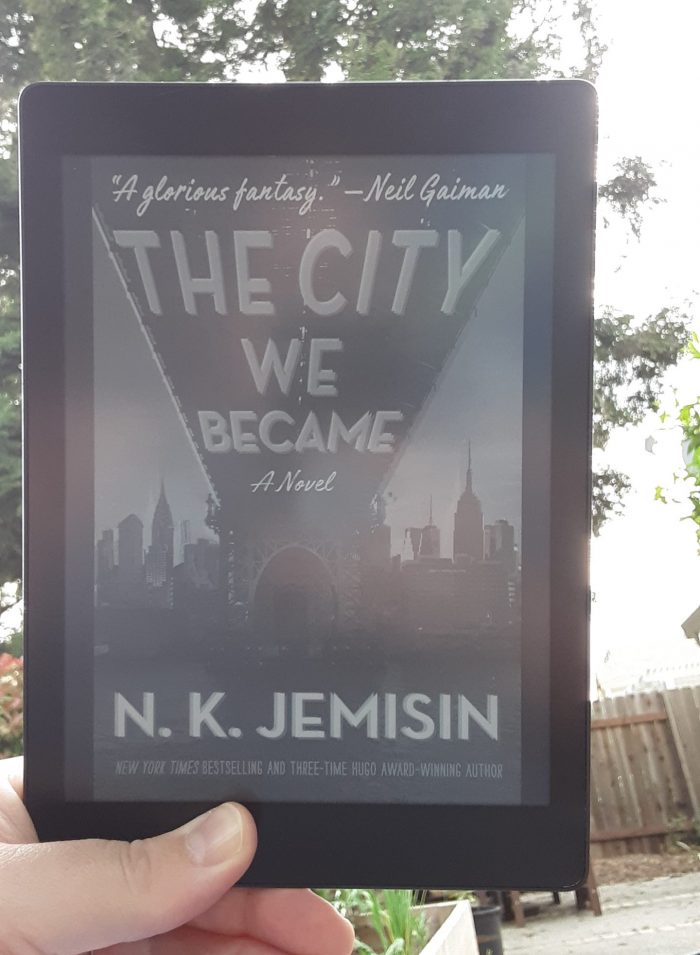 book cover seen on Kobo ereader: The City We Became