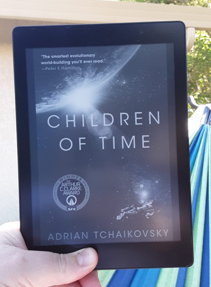 book cover of Children of Time on kobo ereader