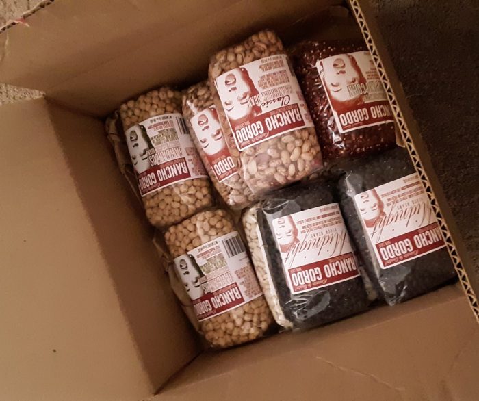 a delivery of beans from Rancho Gordo