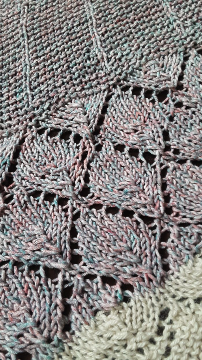 Quaking Aspen shawl pattern detail
