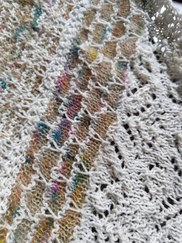 knitted wrap texture that puts me in mind of stained glass