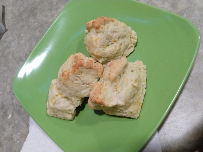 lumpy biscuits on a plate