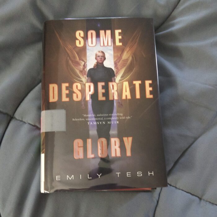 hardback book: Some Desperate Glory. Cover features a tall, blonde woman in military dress