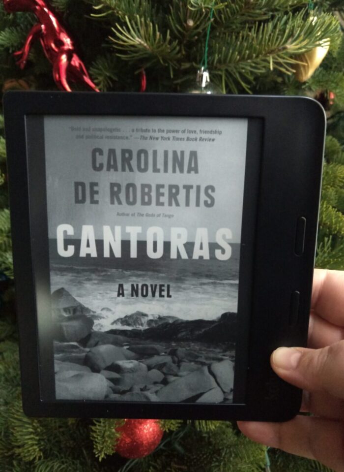 book cover for Cantoras, shown on kobo ereader