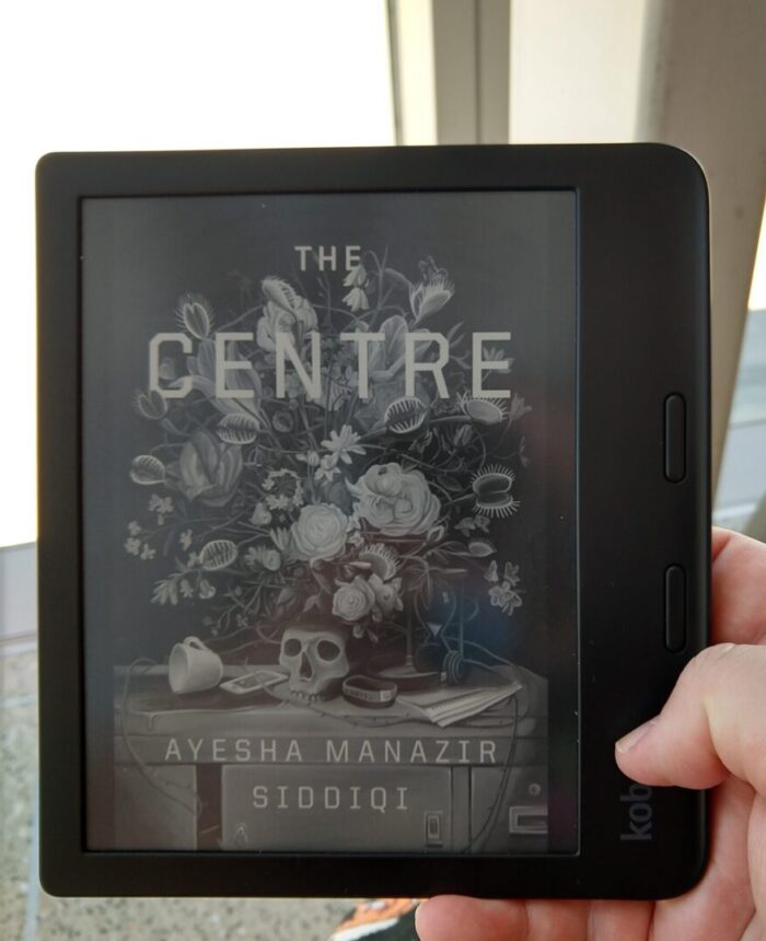 cover of The Centre shown on kobo ereader