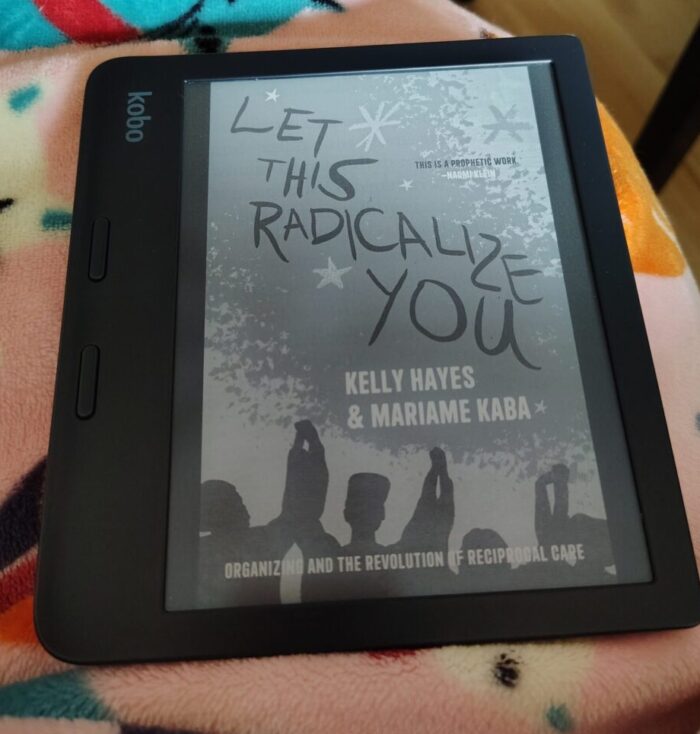 book cover for Let This Radicalize You shown on Kobo ereader