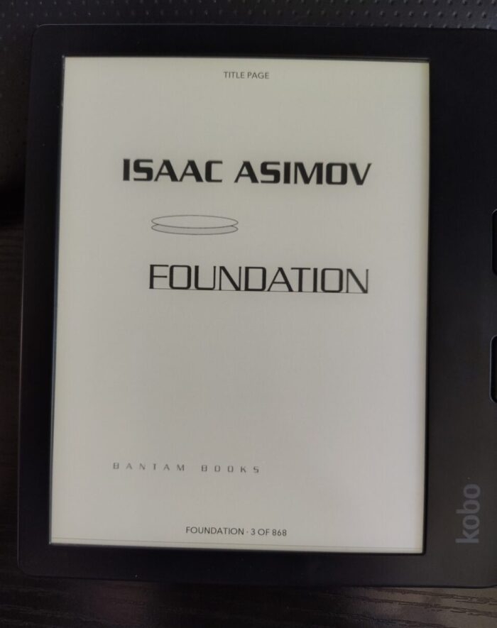 ebook cover: Foundation by Isaac Asimov