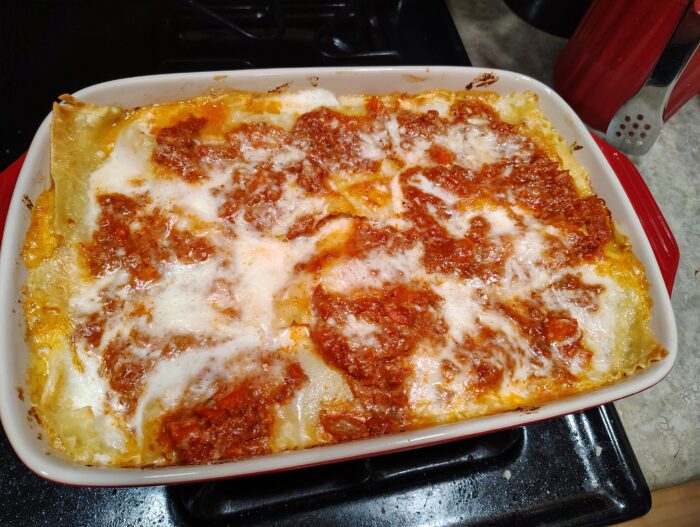 a big pan of lasagna