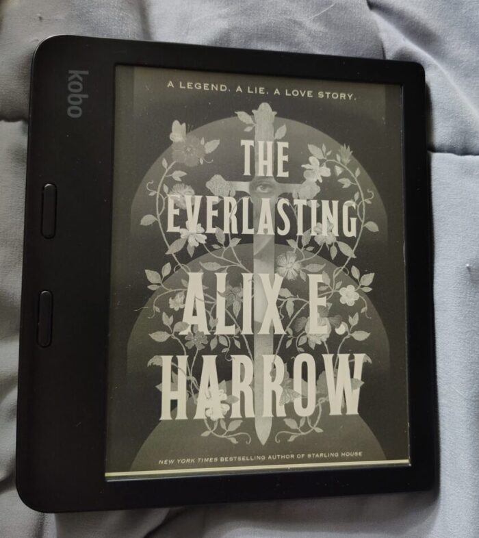 Cover for The Everlasting by Alix E. Harrow shown on kobo ereader