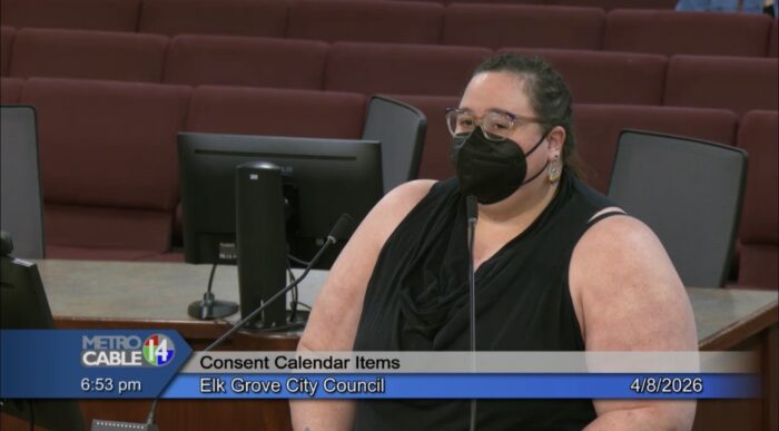 screenshot from the video feed of me speaking before the city council